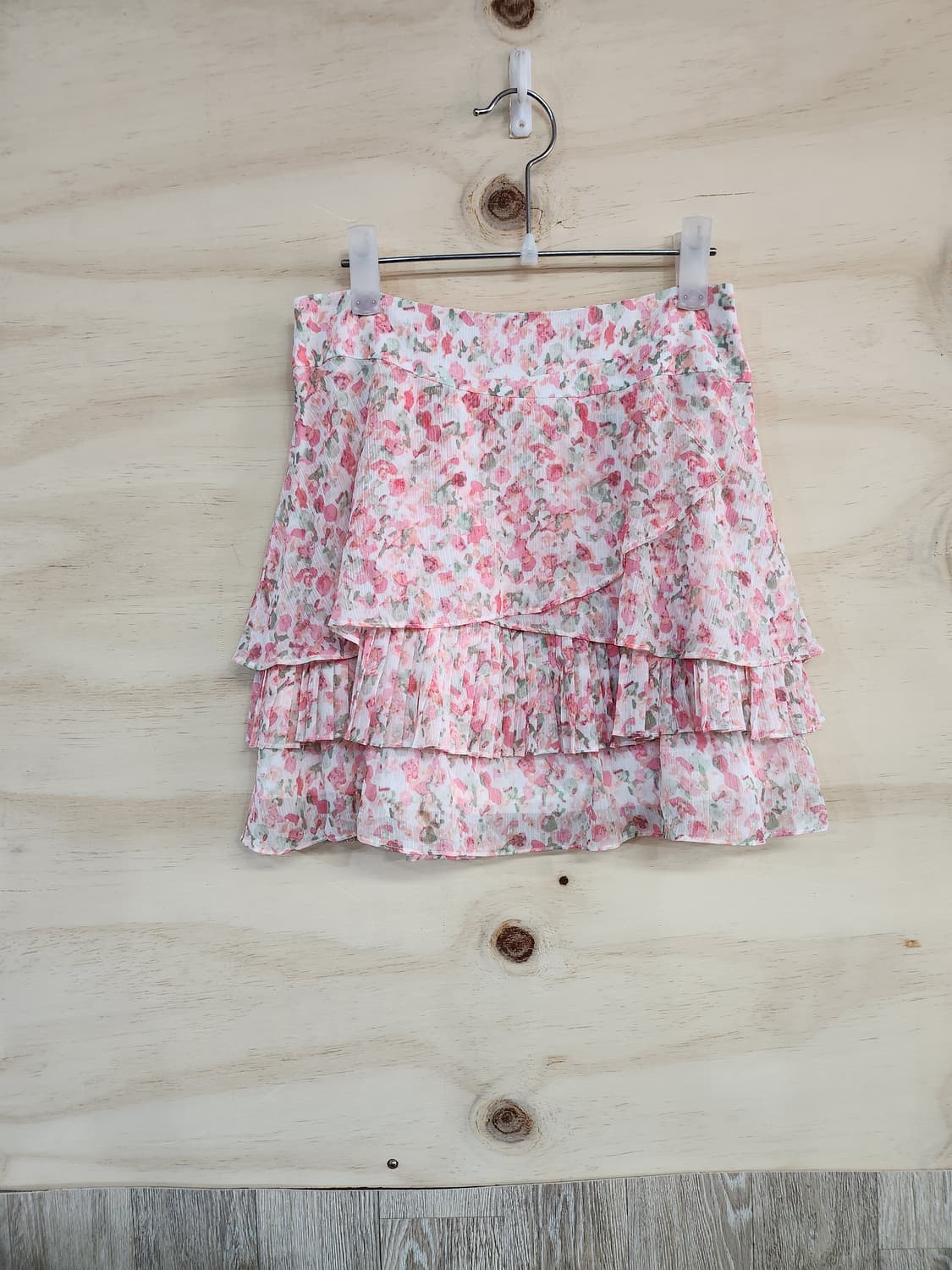 1205) 온앤온 플라워 패턴 쉬폰 미니스커트 상품이미지1