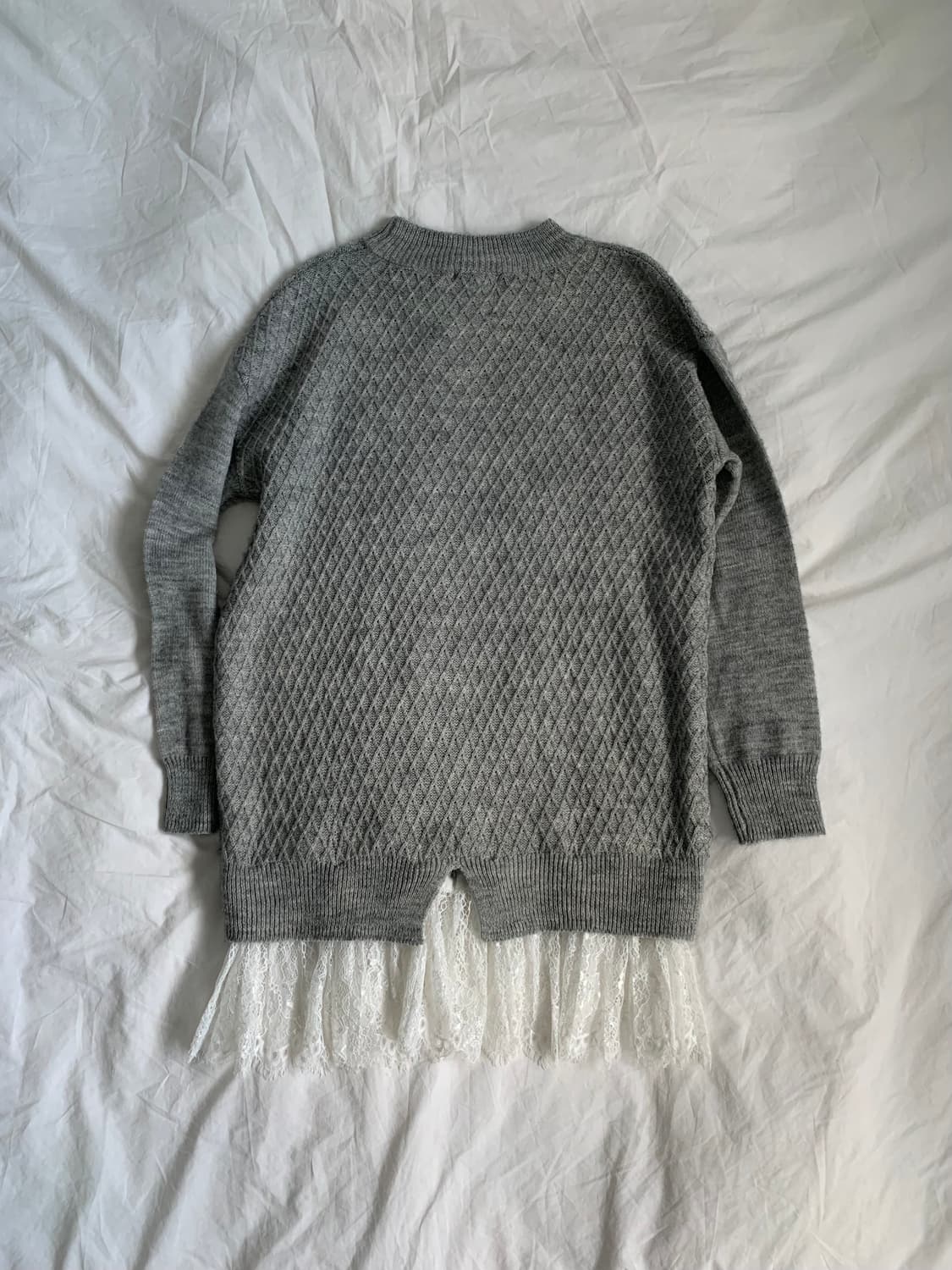 그레이 레이스 니트 상품이미지5