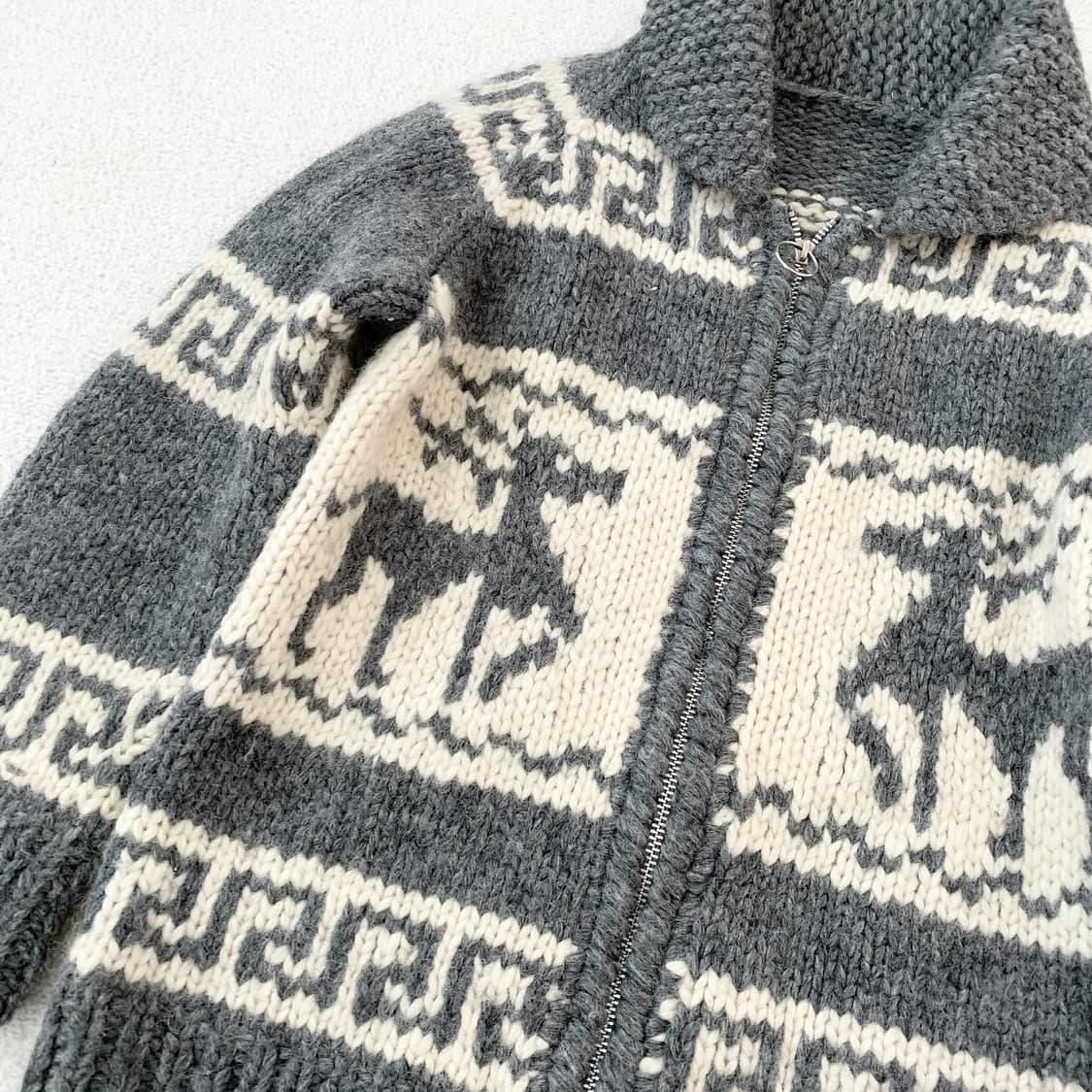 챠콜x크림 노르딕 코위찬 집업 상품이미지2