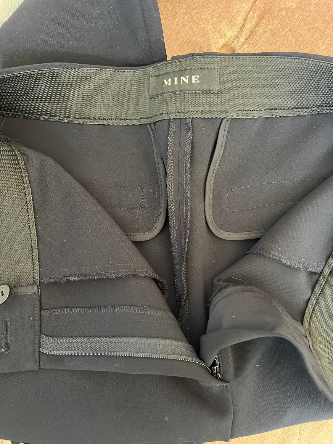 마인 여성 블랙 세미부츠컷 슬랙스 정장팬츠 상품이미지5