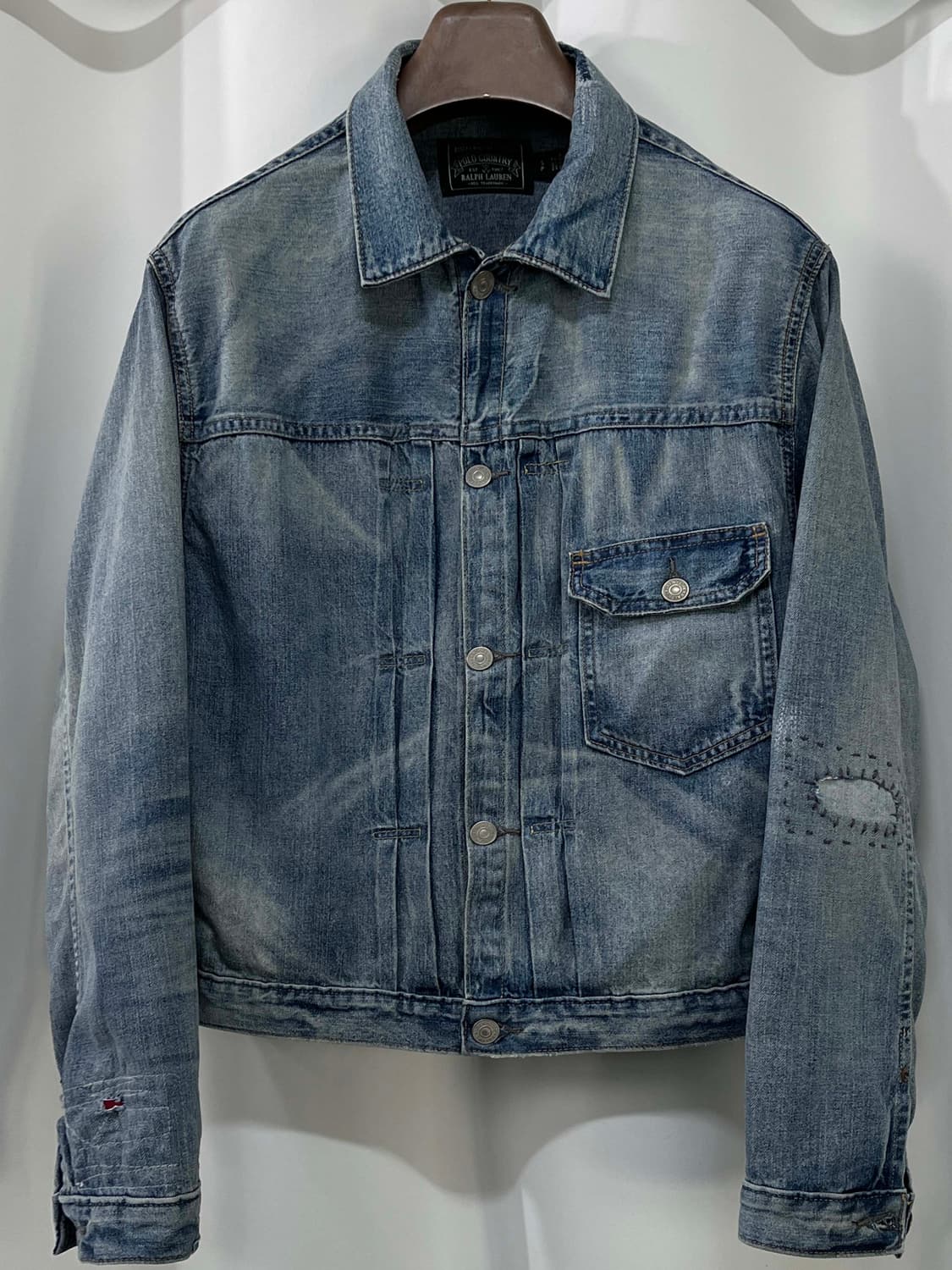 폴로 컨트리 Type1 디스트레스드 리페어 트러커 데님자켓 상품이미지1