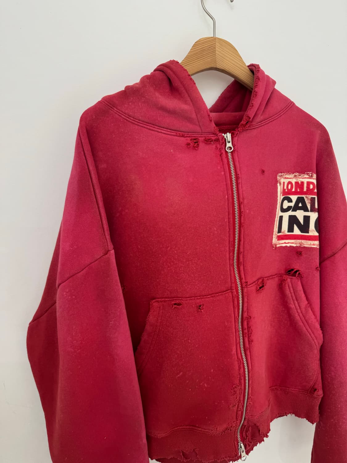 빈티지 크롭 후드집업 상품이미지2