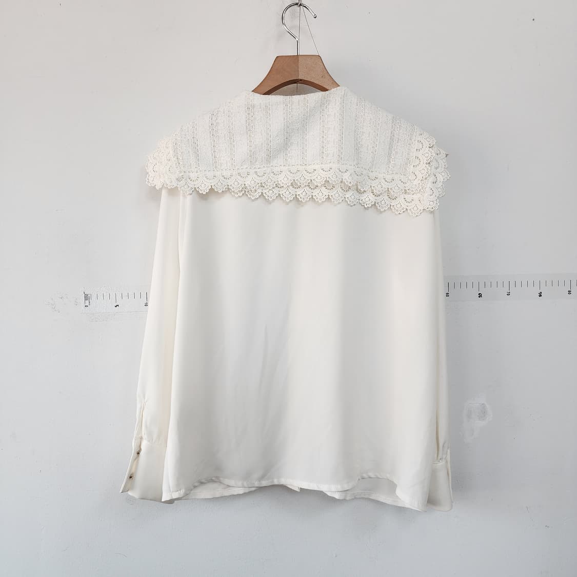 KERRI 레이스 카라 블라우스 아이보리 상품이미지4