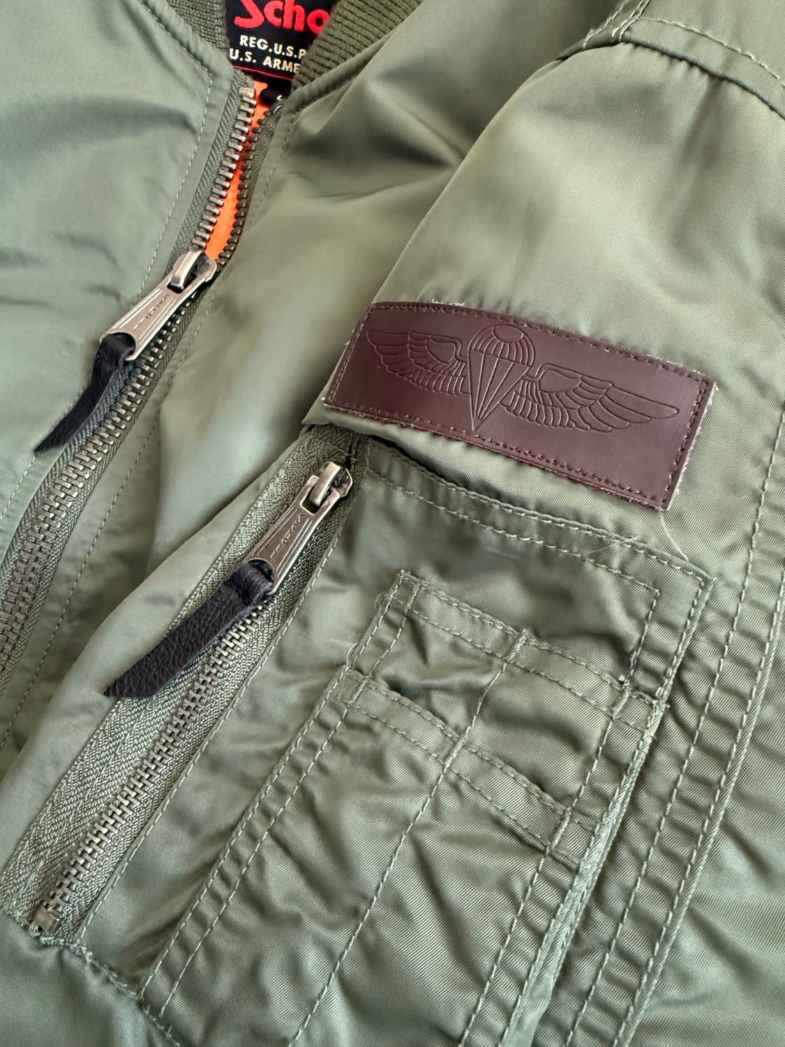 쇼트 NYC 플라이트 자켓 블루종 항공점퍼 ma-1 봄버 자켓 L 상품이미지5