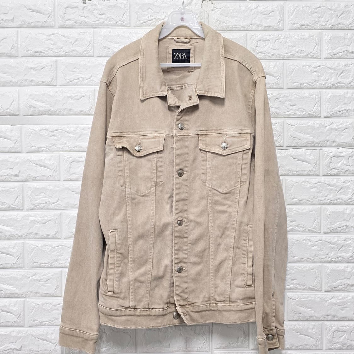 택포) 자라 베이지 데님 자켓 XL efj 상품이미지1