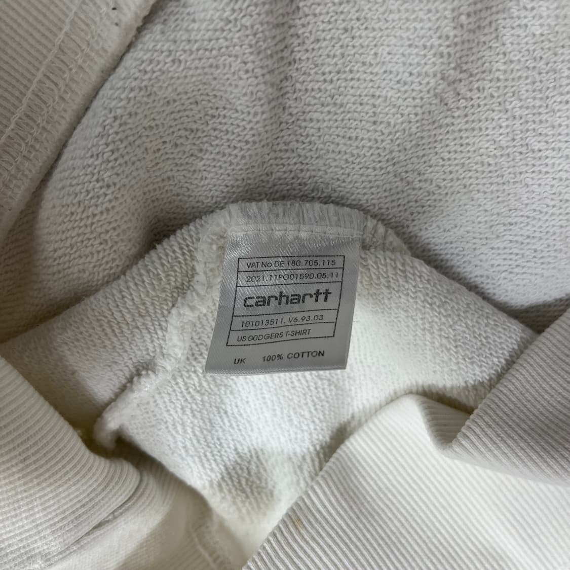 <칼하트 화이트 맨투맨> No.1266 상품이미지6