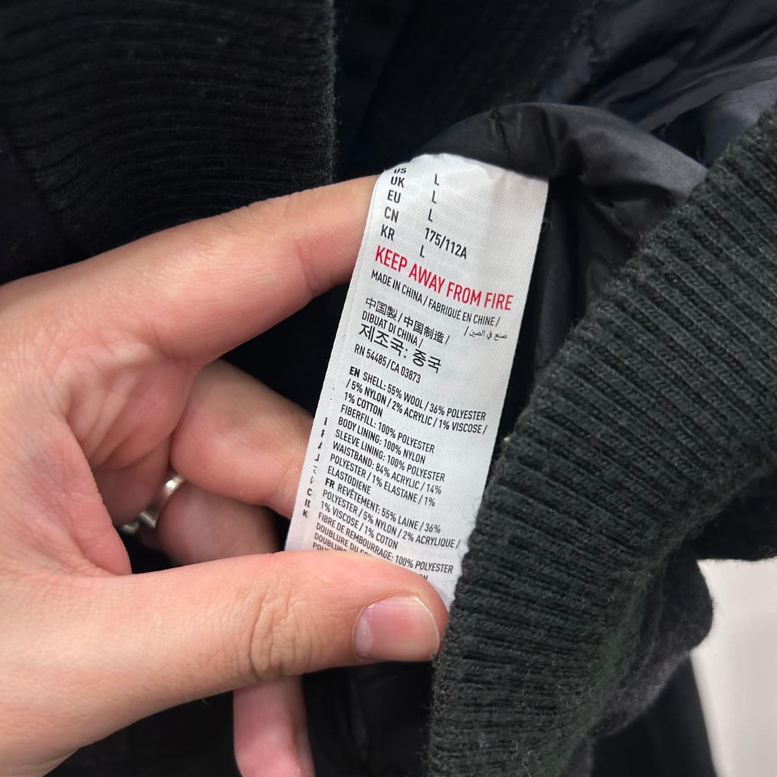 아메리칸 이글 체크패턴 울 모직 블루종 자켓 상품이미지4