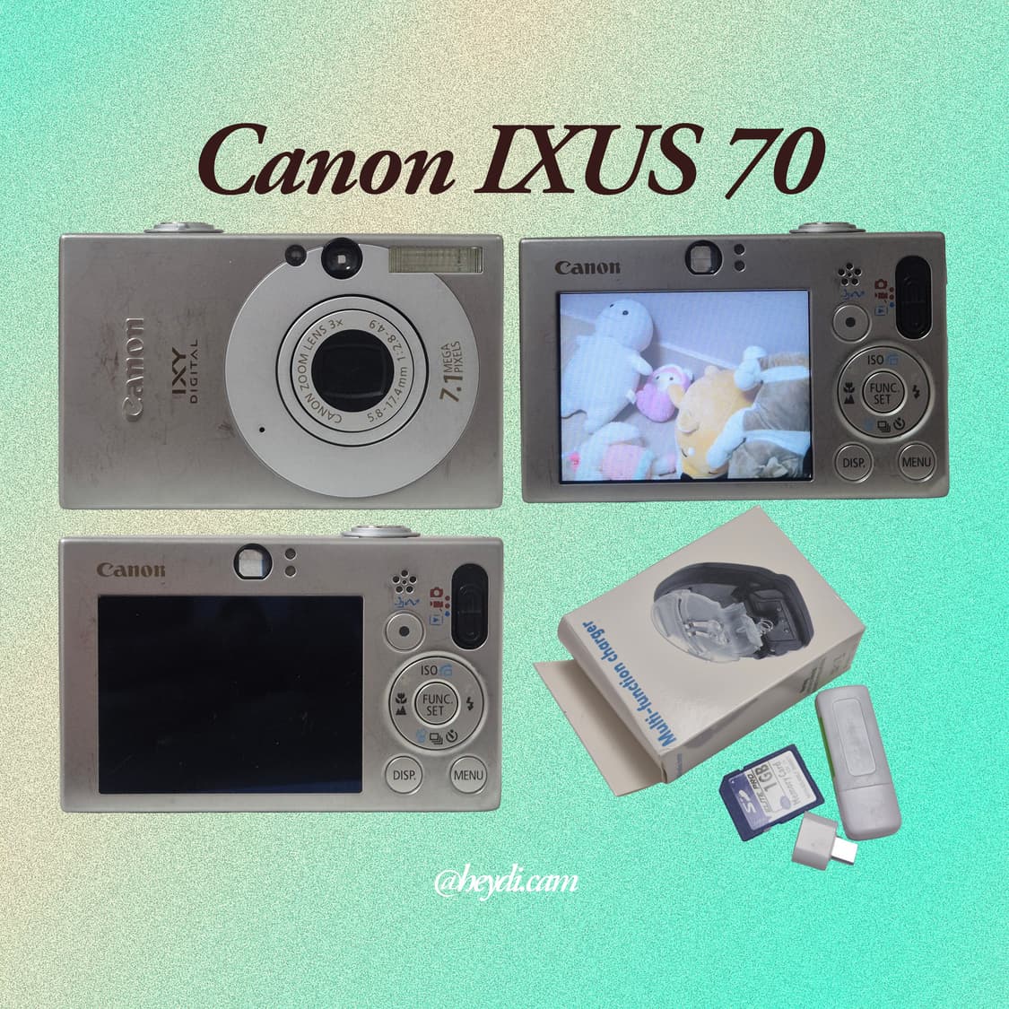 (강민경 아이브 리즈 은채) 캐논 ixus70실버 (SD1000, IXY 상품이미지2