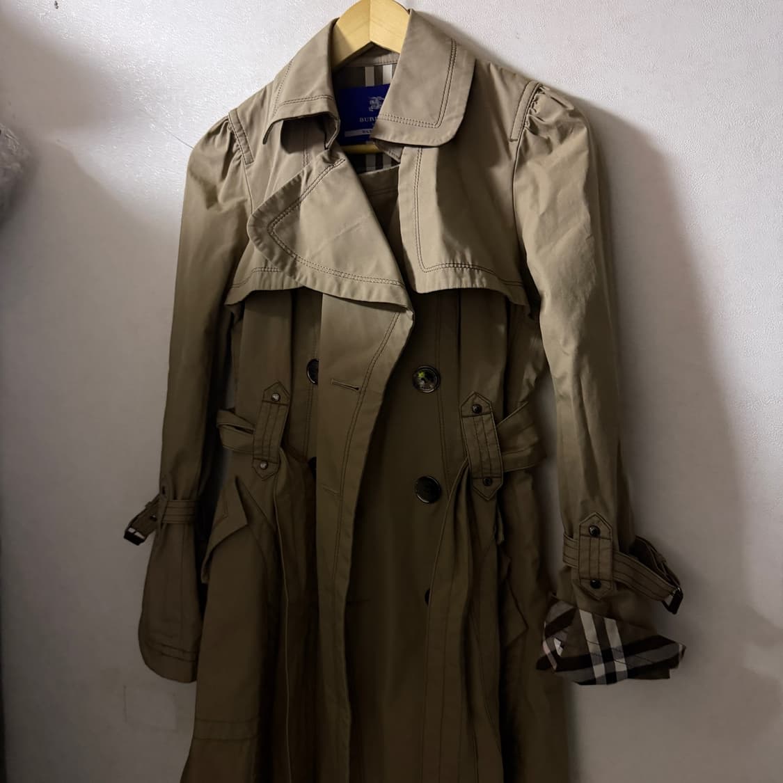 버버리  블루라벨 노바체크 클레식 더블코트 38 (55정도) 상품이미지10