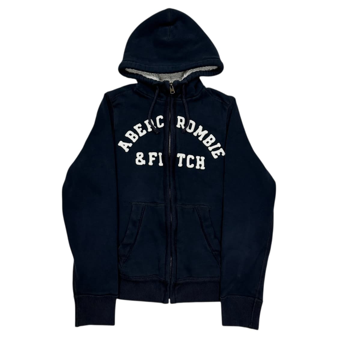 아베크롬비 빈티지 보아털 후드집업 자켓 네이비 L 상품이미지2