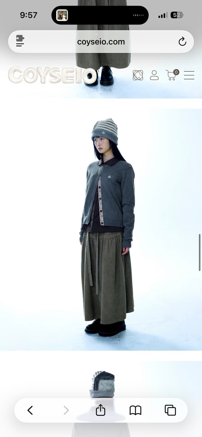 코이세이오 flower placket cardigan 가디건 상품이미지2