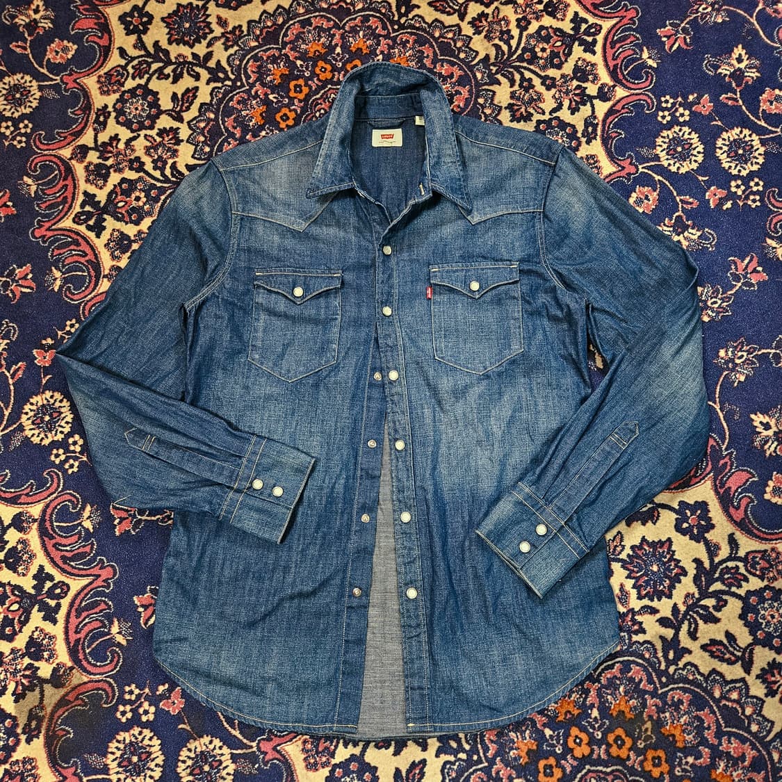 리바이스(Levis) 데님 웨스턴 셔츠 M size 상품이미지3