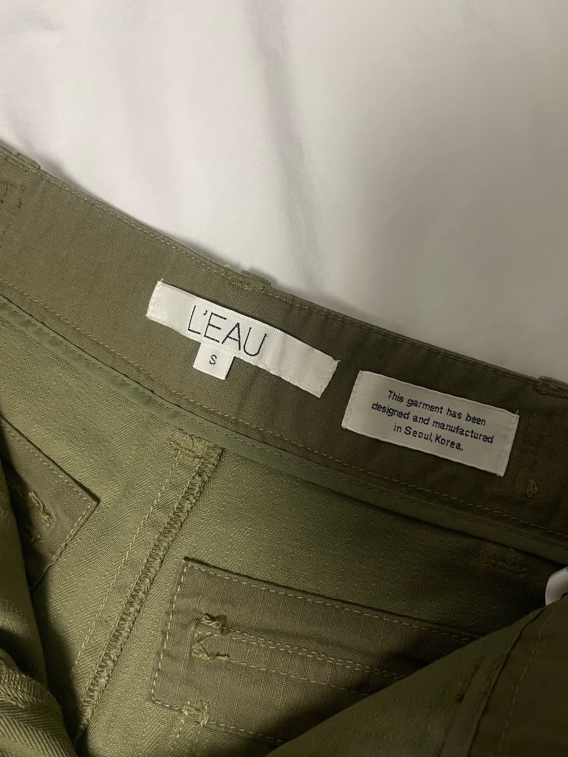 새상품) leau 로우 oliver pocket pants khaki S 상품이미지5