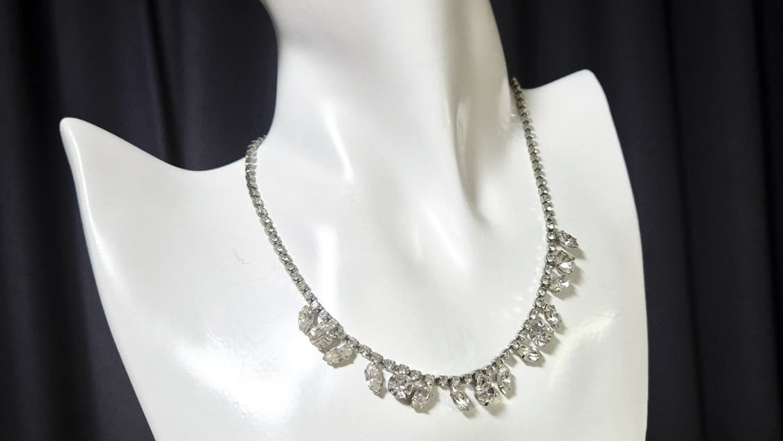 vintage) 1950s 빈티지 라인스톤 네크리스 상품이미지6