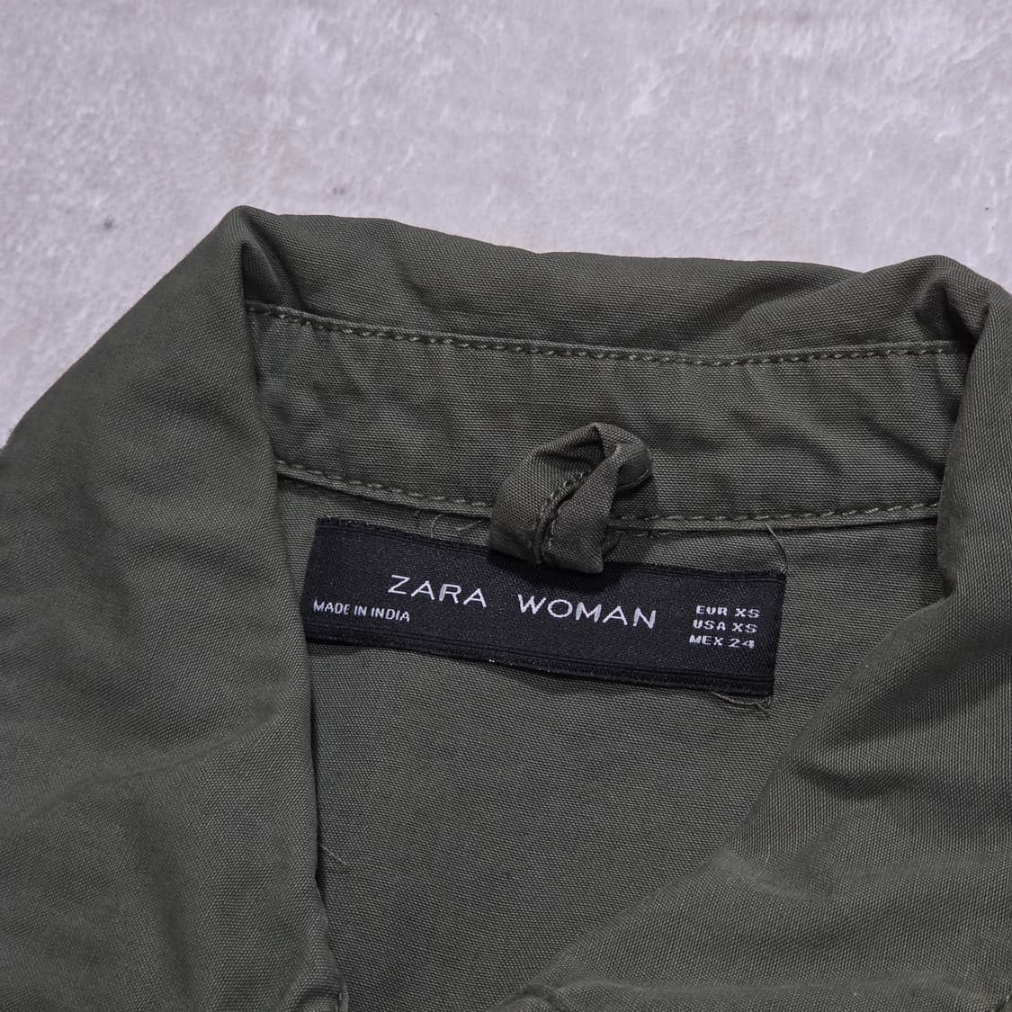 자라 우먼스 자수 큐빅 카키 자켓 상품이미지7