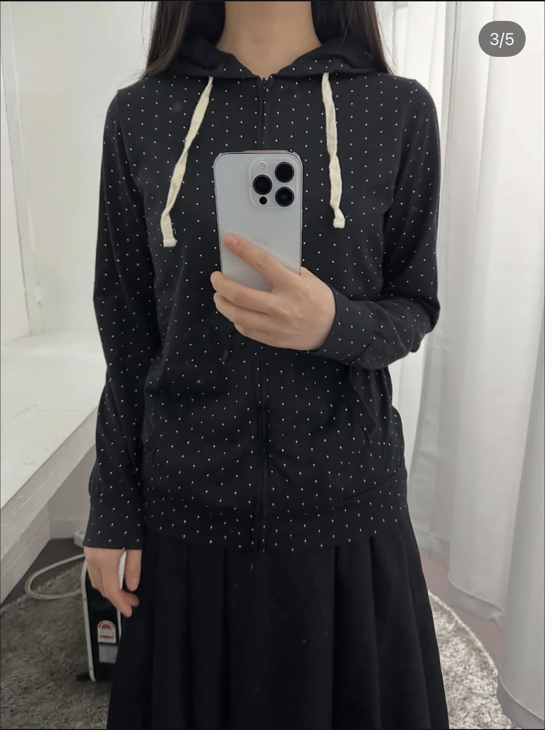 dot hood zipup 상품이미지2