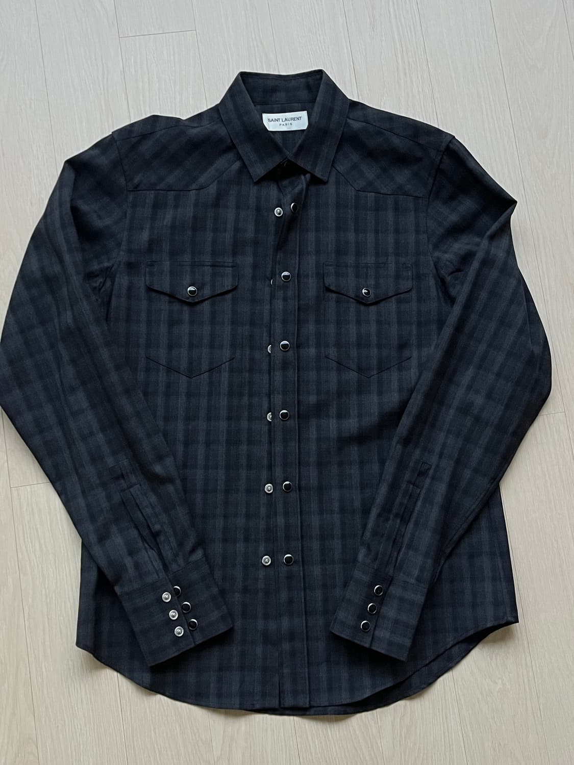 생로랑 웨스턴 체크 셔츠  상품이미지1