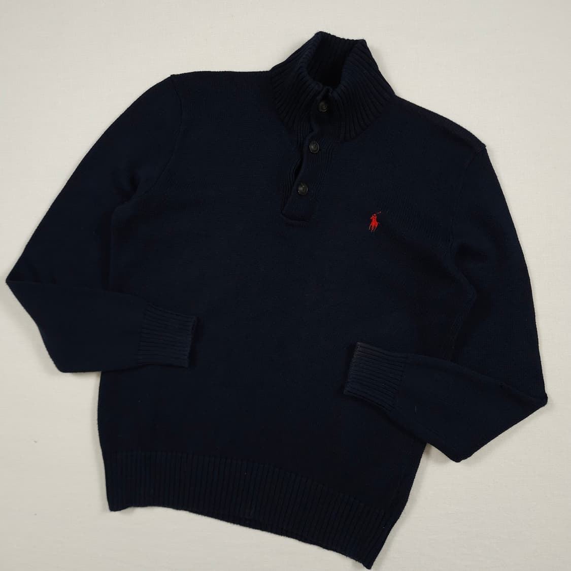 S(90) 폴로 랄프로렌 투버튼 폴라 니트 네이비 상품이미지2