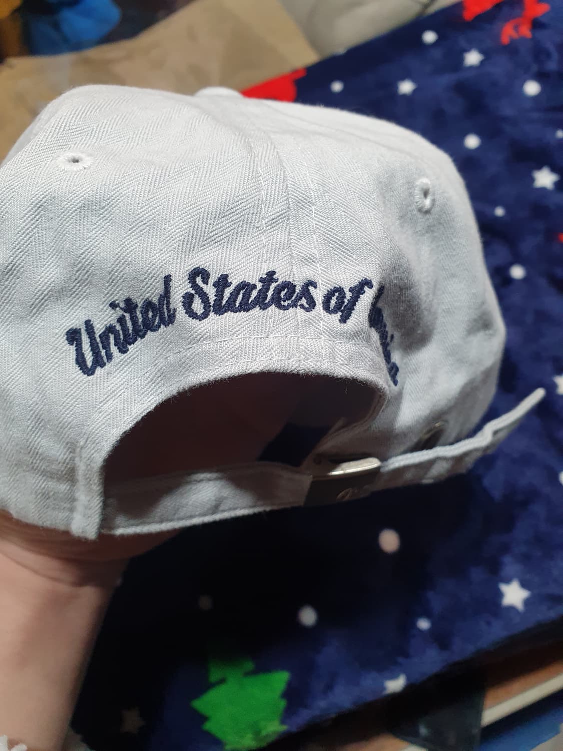 USA 독수리 자수 볼캡 연그레이 상품이미지3