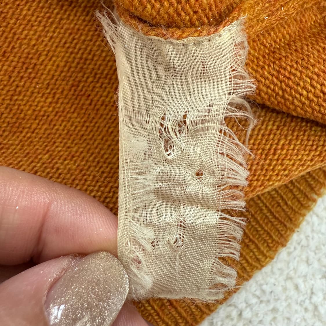 [100] 헤지스 라운드 니트 머스타드색 3731 상품이미지6