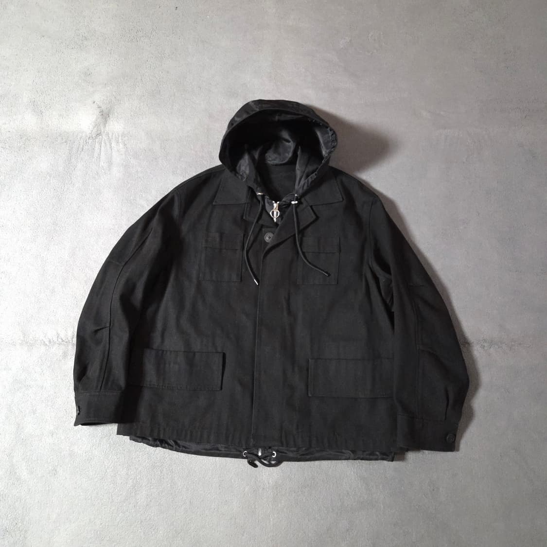 50 솔리드옴므 20FW 오버사이즈 후드 데님 트러커 자켓 상품이미지1