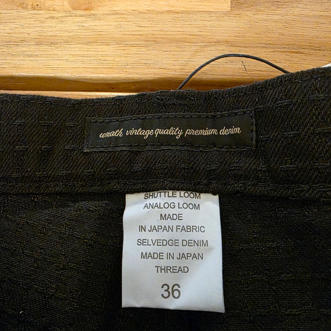 뤠쓰 X 느린양반 사시코 블랙진 논워시 36사이즈 새제품 상품이미지7