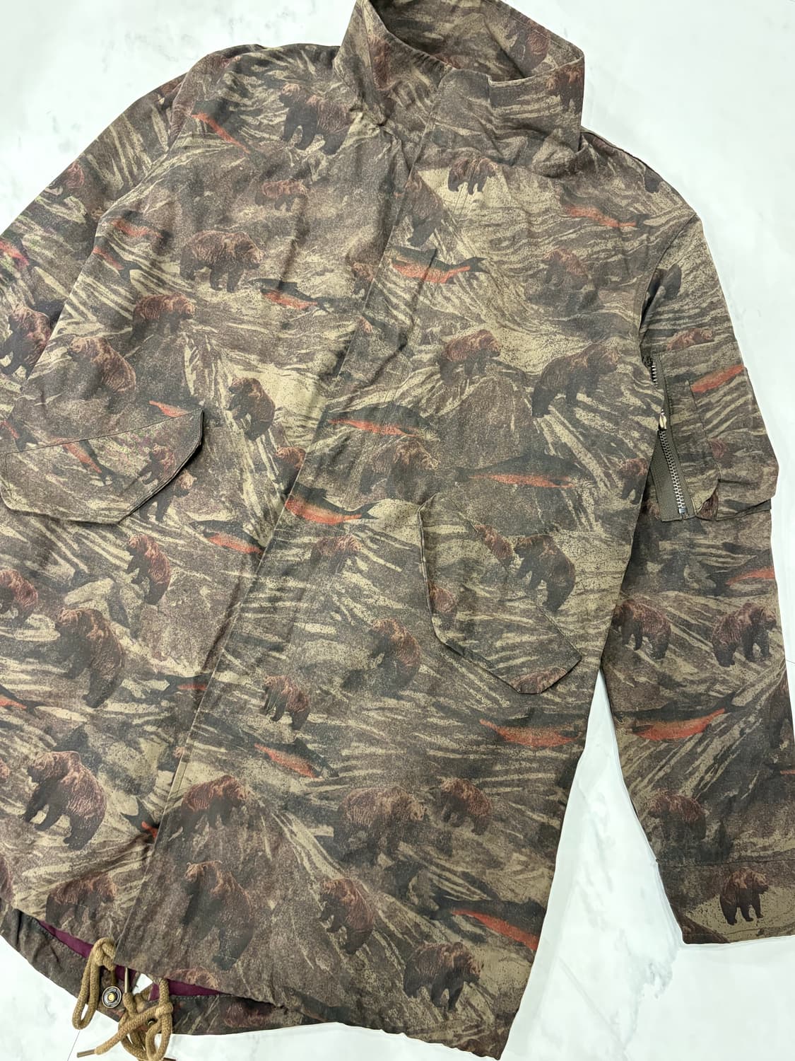 dresden wood parts bear print jacket 상품이미지2