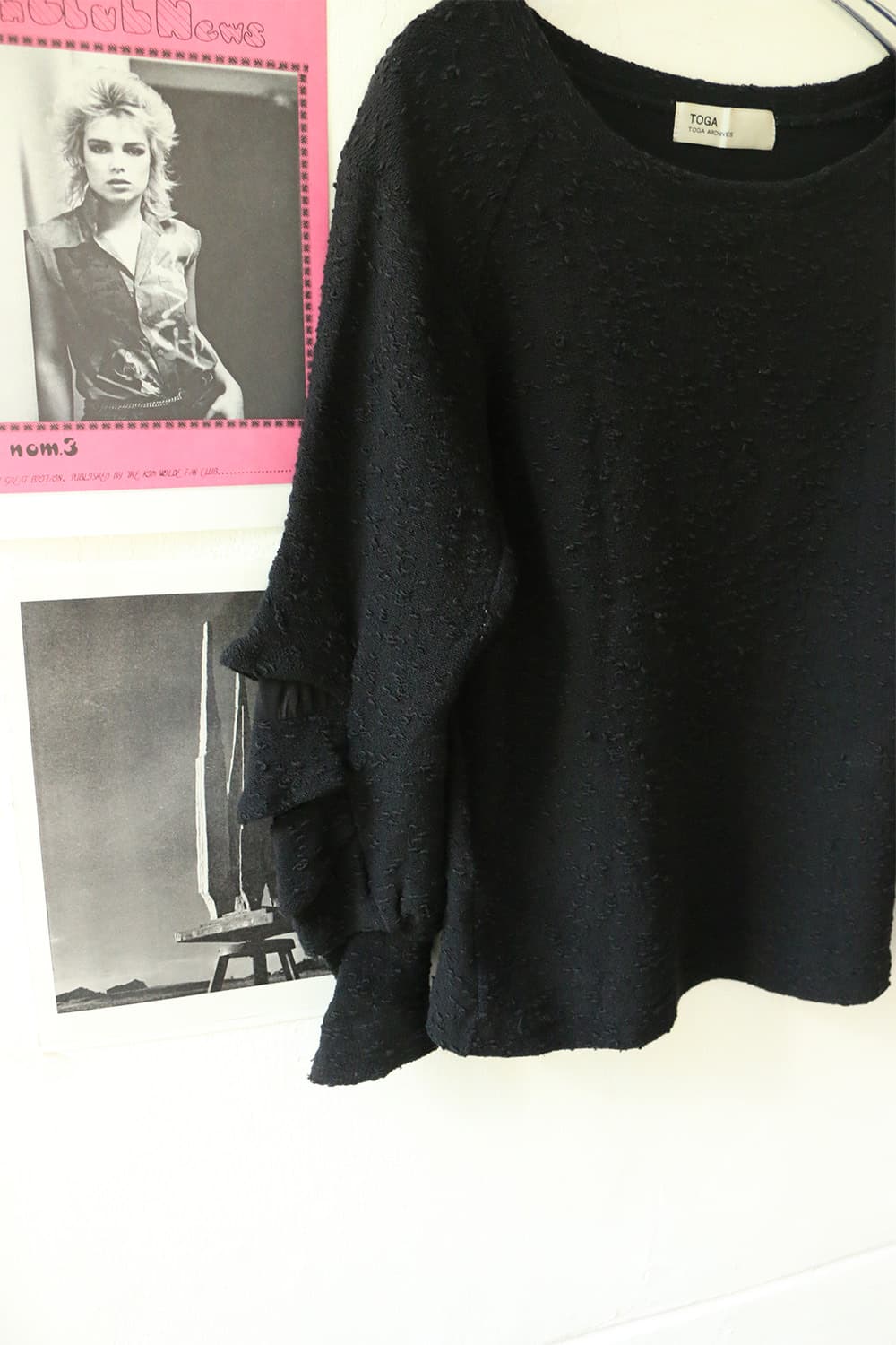 토가 아카이브스 블랙 러플 니트 탑 상품이미지7