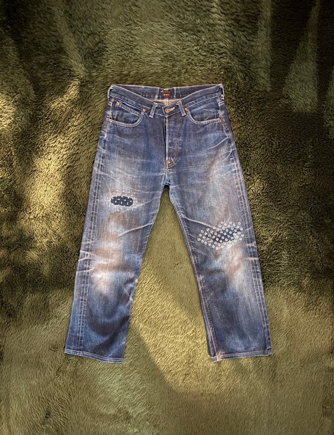 [32X33] 00s Lee 리 재패니즈 사시코 커스텀 데님 팬츠 상품이미지1