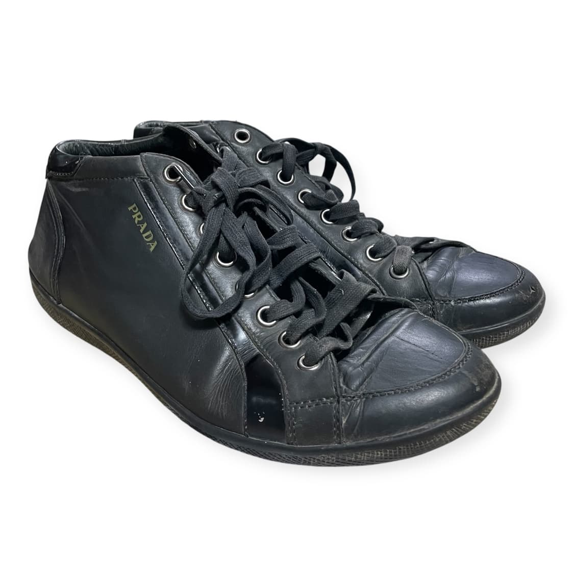 265~270) 프라다 스포츠 레더 로고 미드탑 스니커즈 상품이미지2