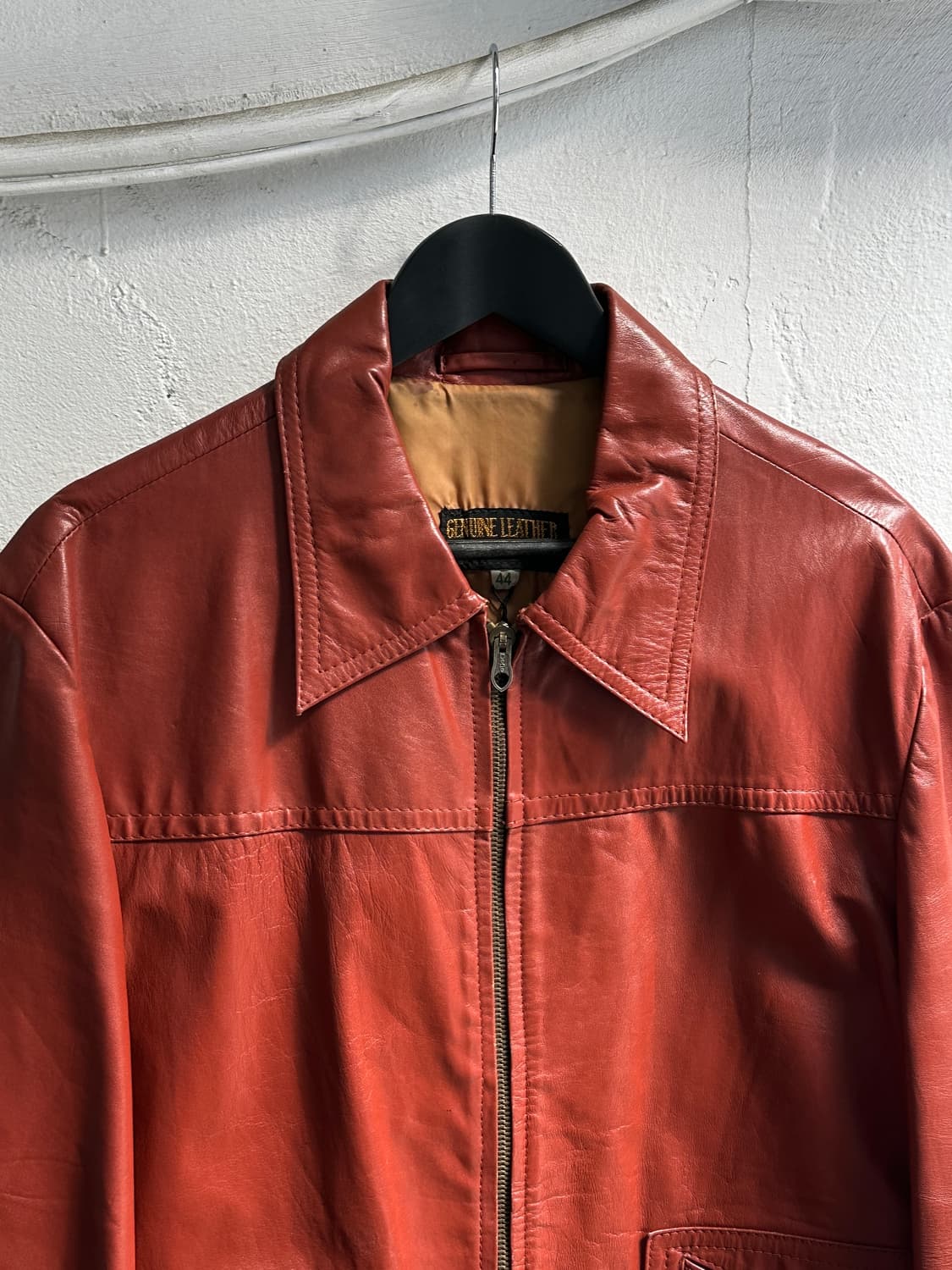 70's 빈티지 크롭 레더 자켓 히피 자켓 상품이미지5