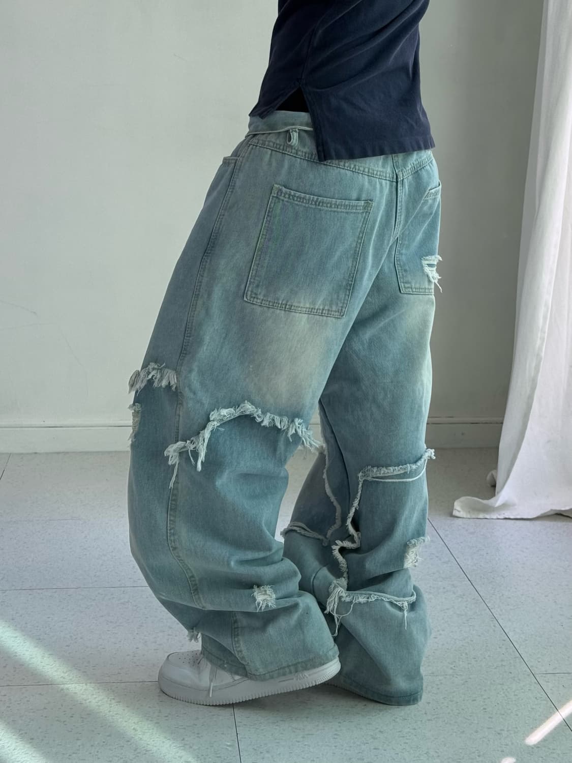 빈티지 데미지 데님팬츠 상품이미지3