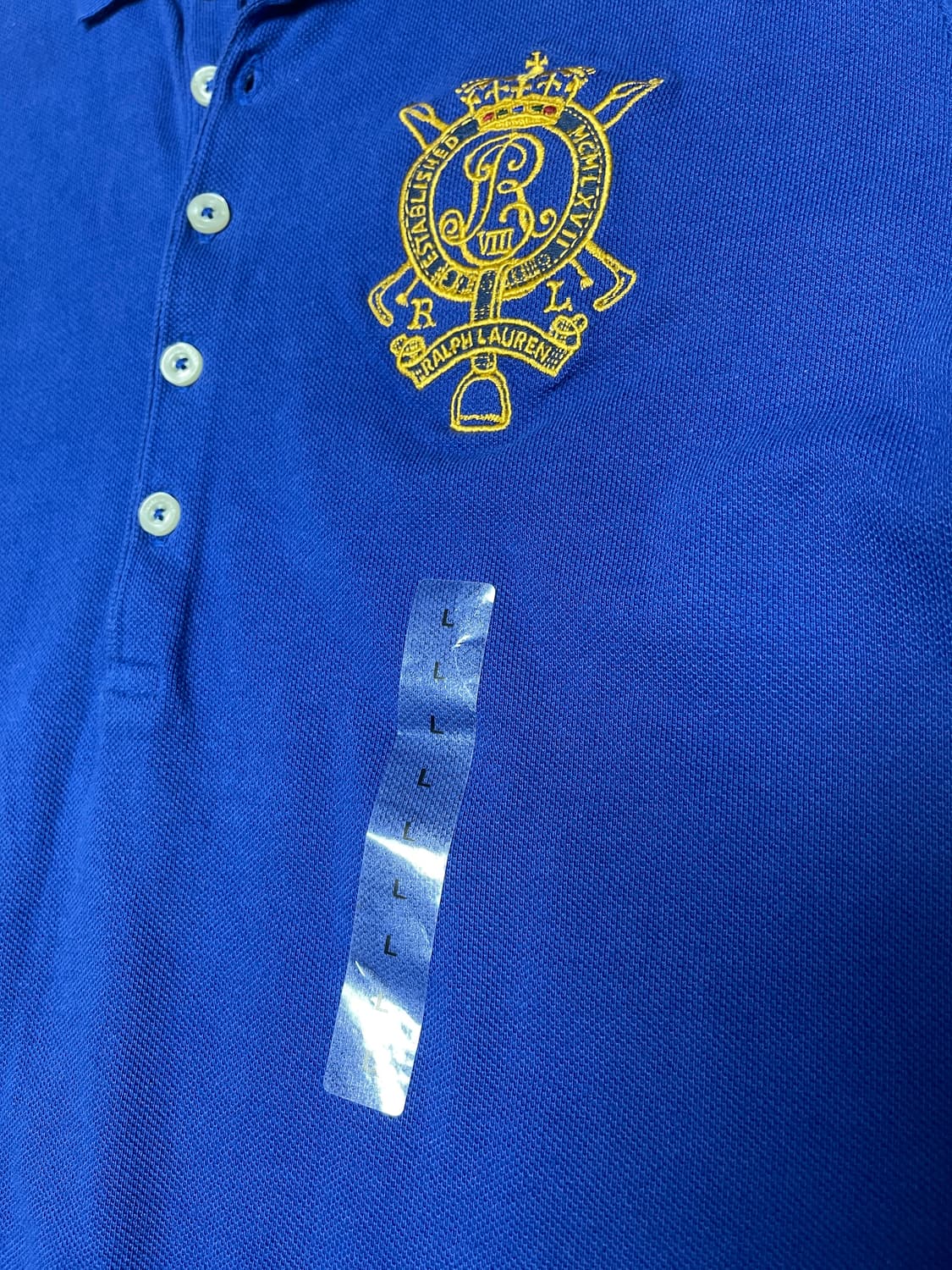 새상품)폴로 랄프로렌 롱슬리브 카라티 블루 상품이미지4