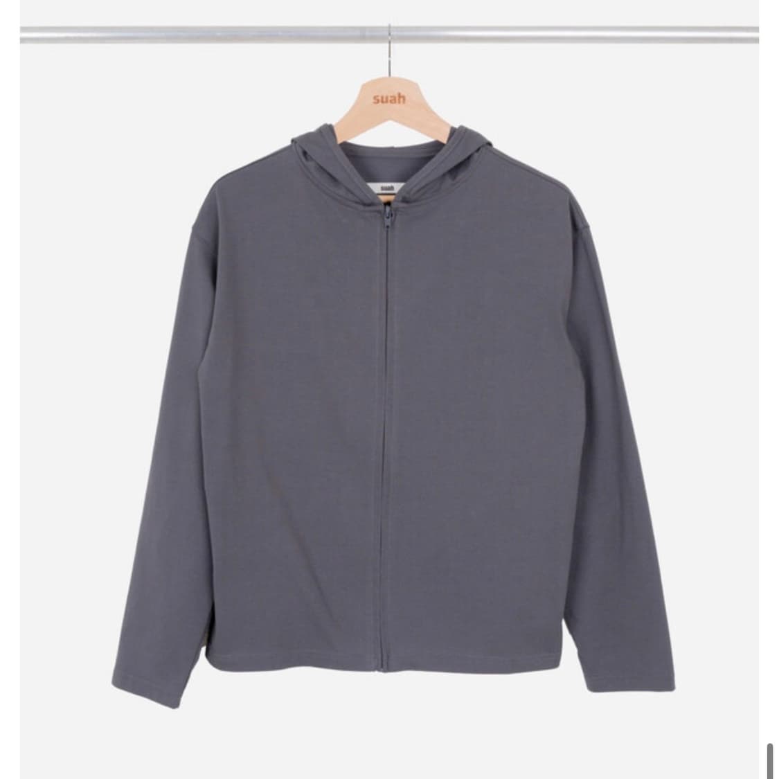 suah Long Sleeve Hoodie Zipup / Charcoal 상품이미지2