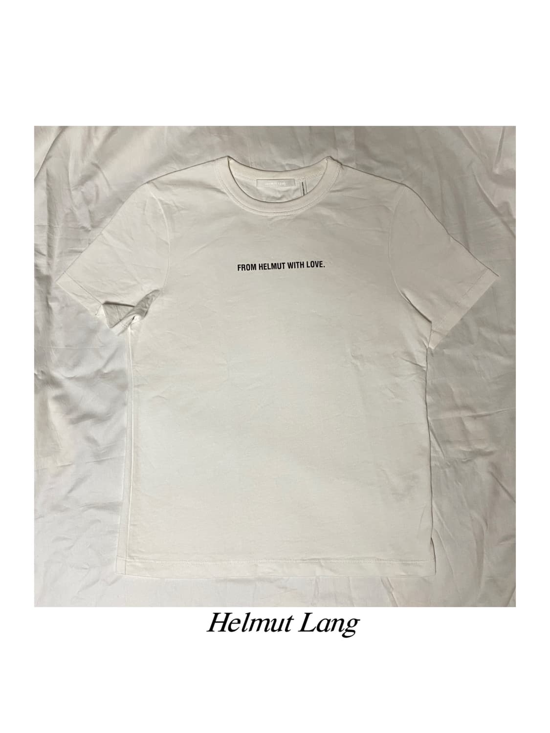 헬무트랭 레터링 반팔 티셔츠 화이트 숏 슬리브 슬리브리스 나시 상품이미지1