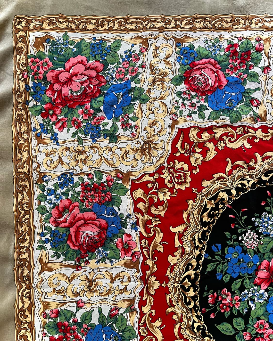 JPN Vintage Antique Floral Graphic Scarf 상품이미지8