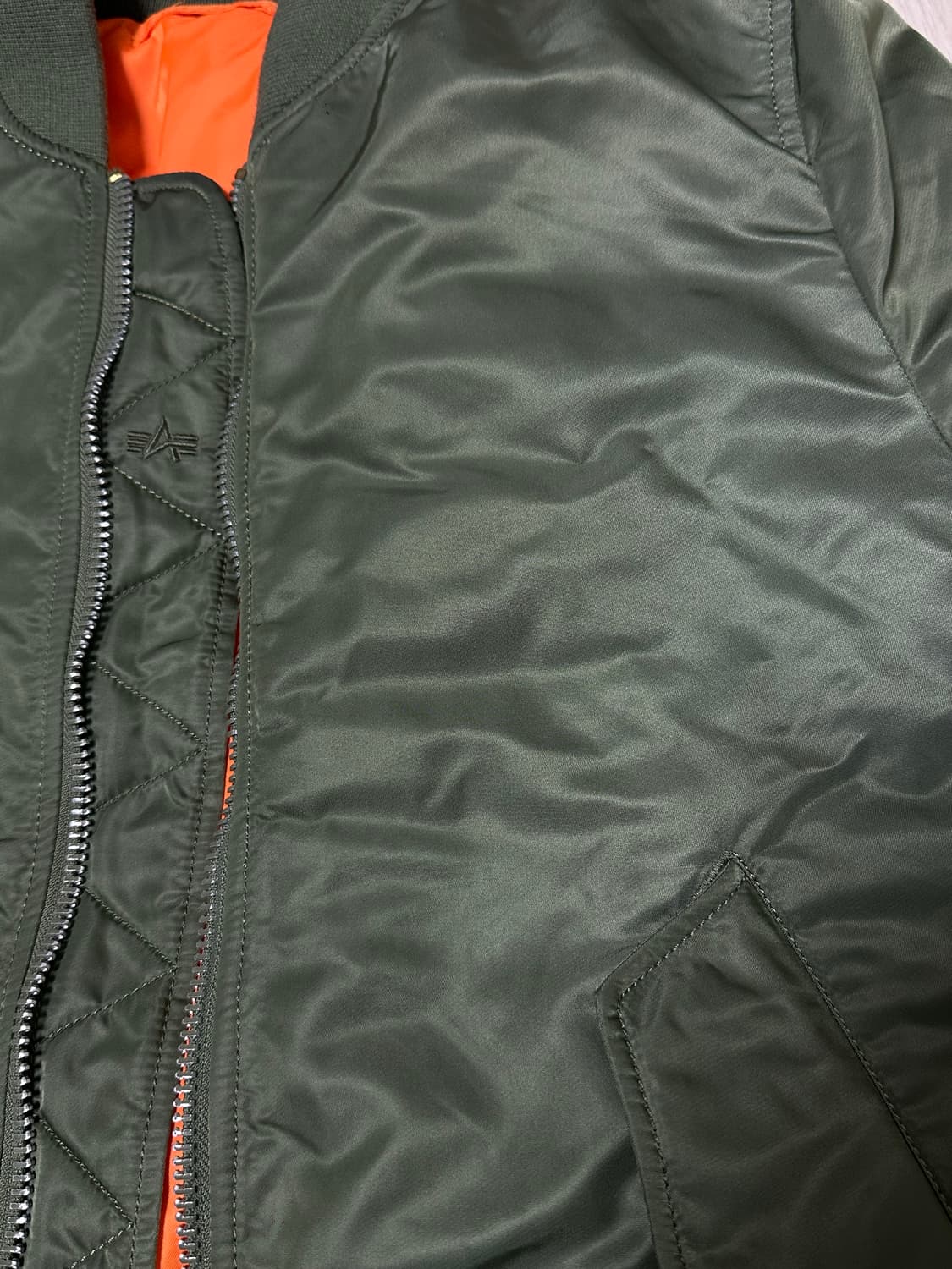 [S] 알파인더스트리 ma-1 슬림핏 세이지 그린 상품이미지7