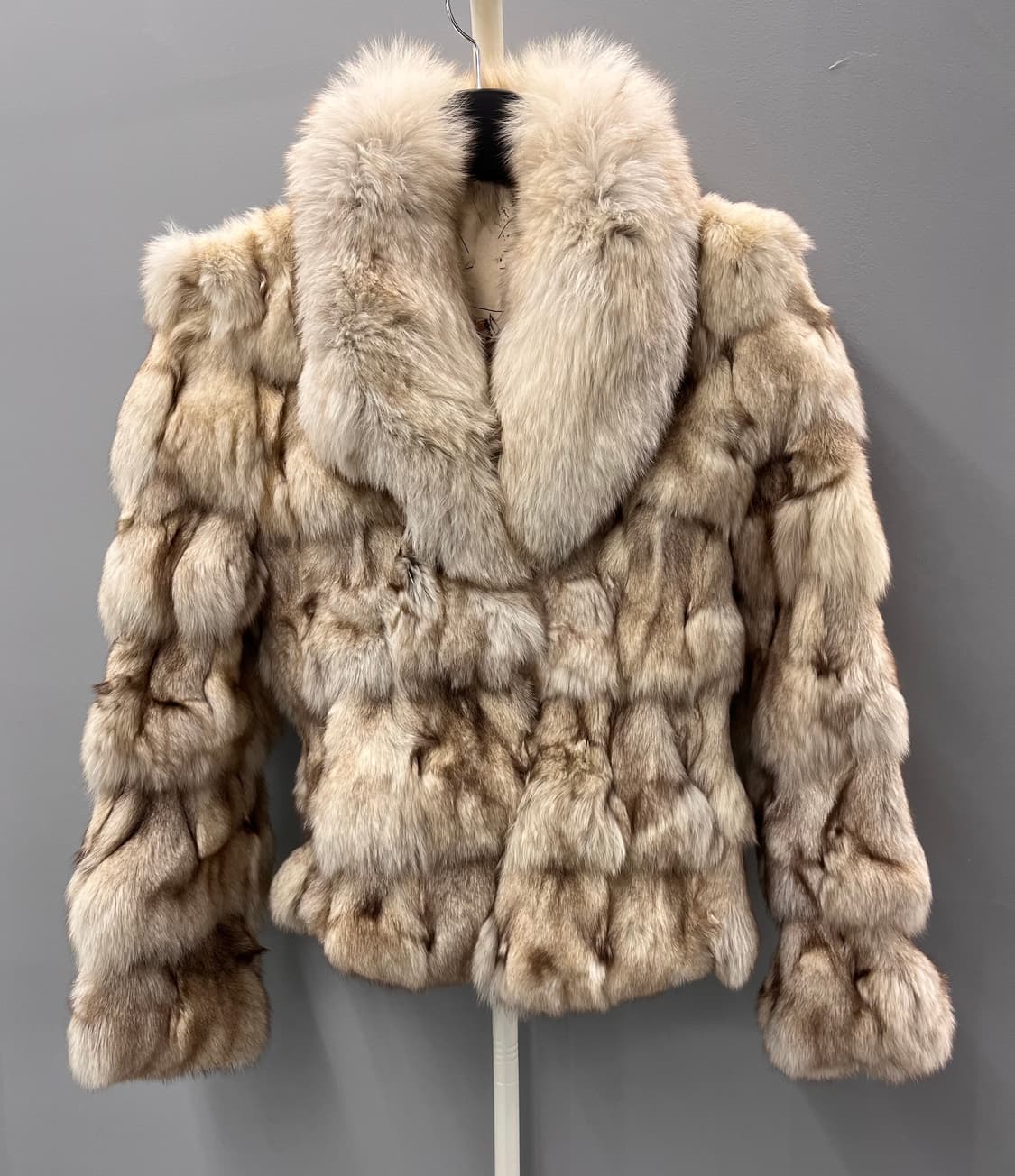 폭스 퍼 자켓 베이지/브라운 상품이미지1