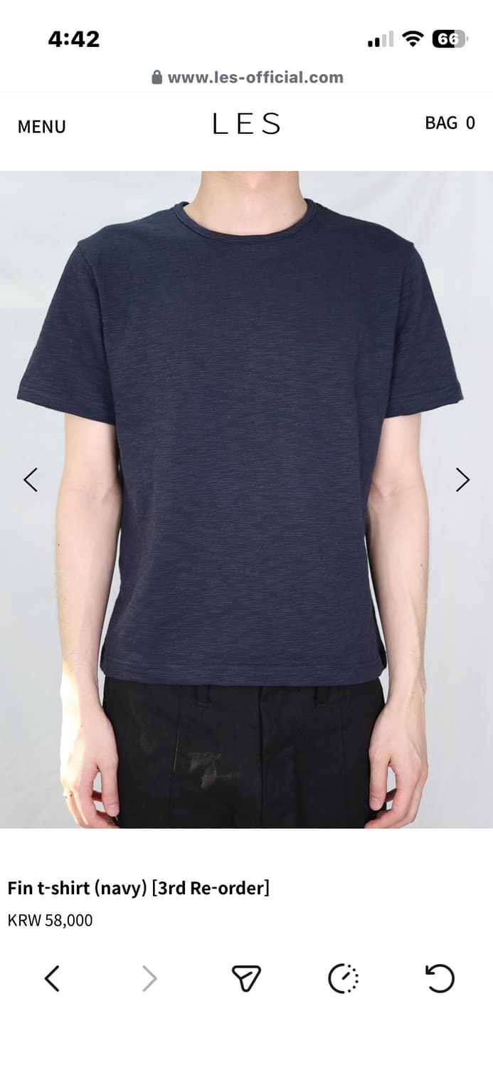 les fin 티셔츠 네이비 2 상품이미지1