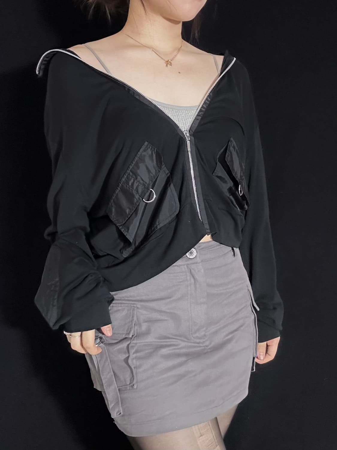 2-pocket arm patch zip-up 상품이미지3