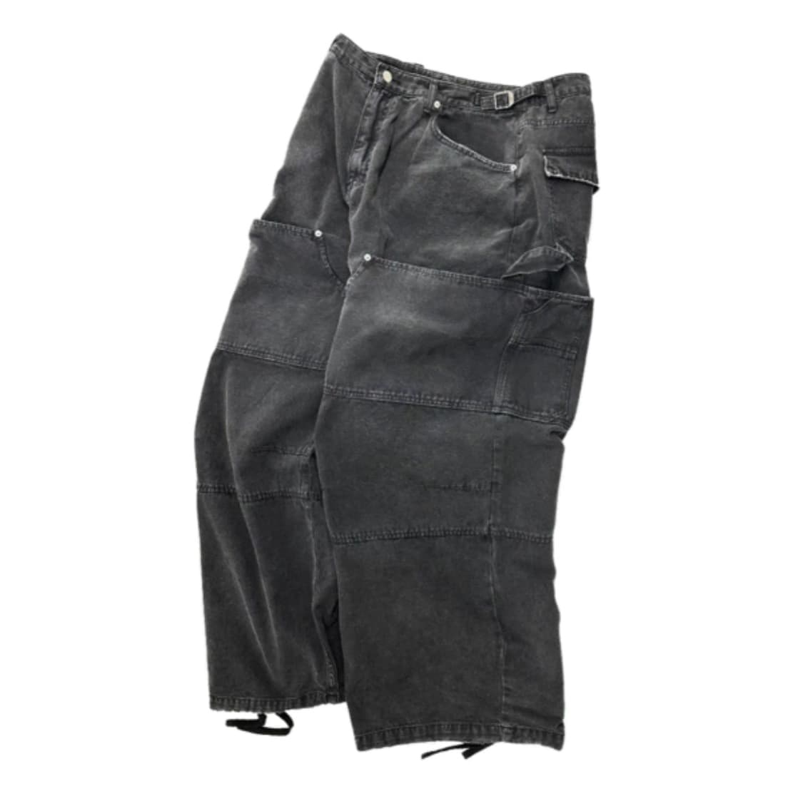 [3]논노드 더블니 팬츠 블랙 상품이미지1