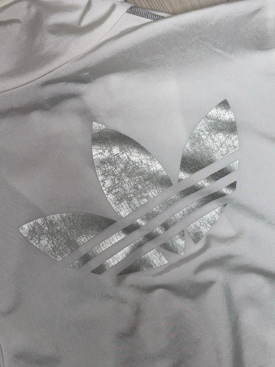 아디다스 화이트 실버 크롭 져지 36 빈티지 갸루 대대장 상품이미지5