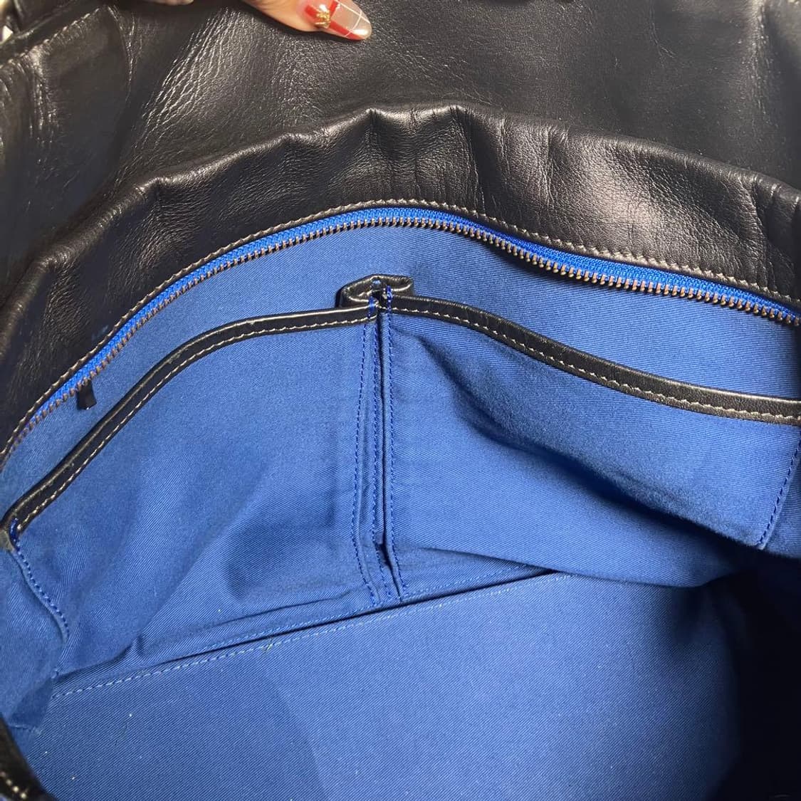 랑방 온 블루 소가죽 재팬 러거지 토트백 상품이미지5