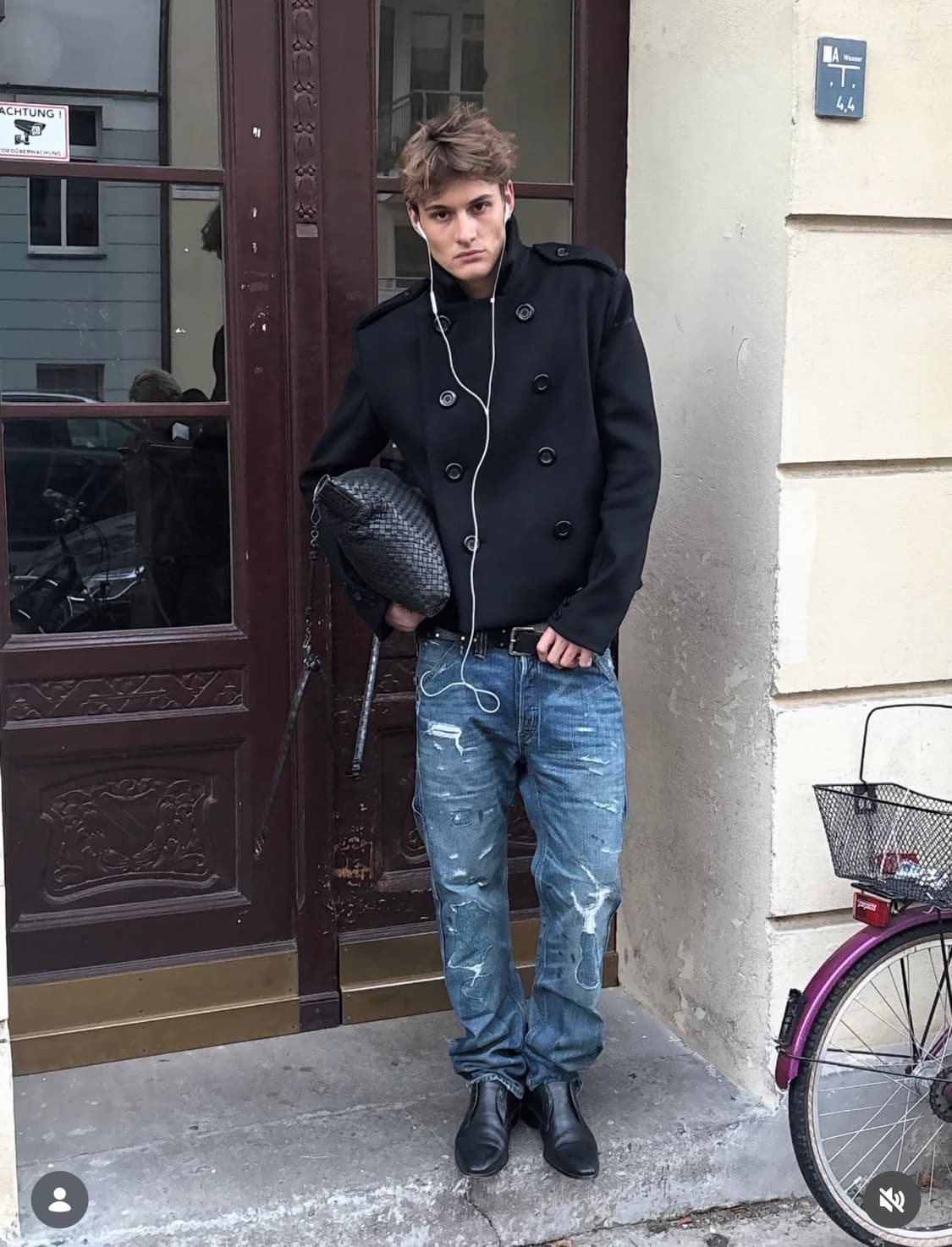 [L]페로우즈 피코트 블랙 상품이미지1