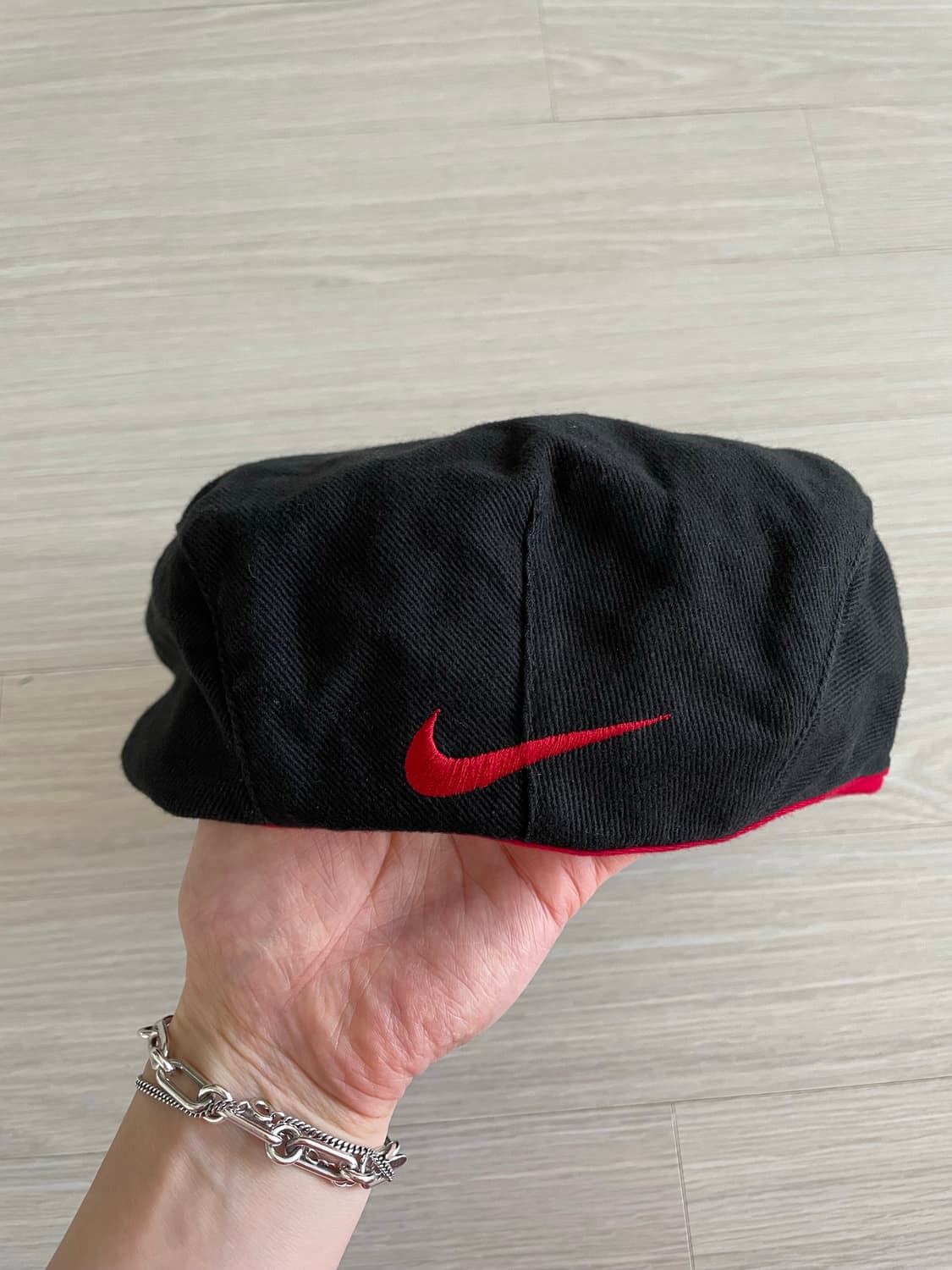 나이키 스우시 자수 올드스쿨 베레모 헌팅캡 뉴스보이 블랙  상품이미지2