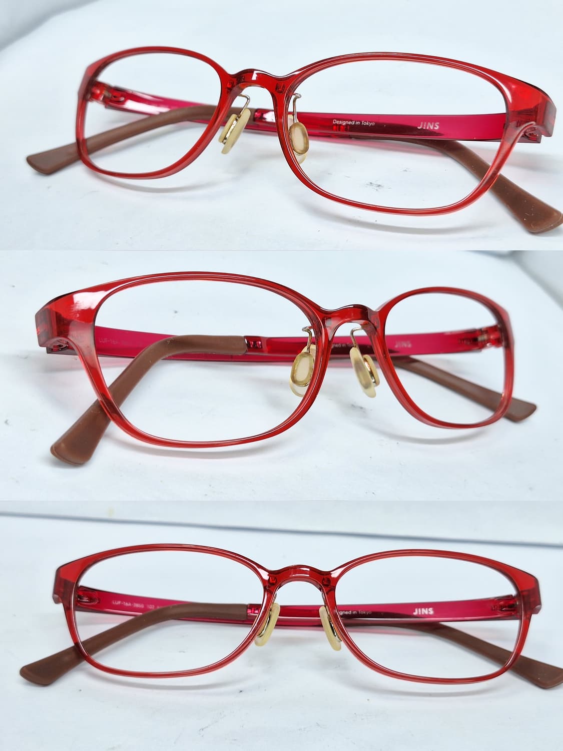 JINS 진스 LUF-16A-385B 슬림 에어프레임 레드 안경테 상품이미지7