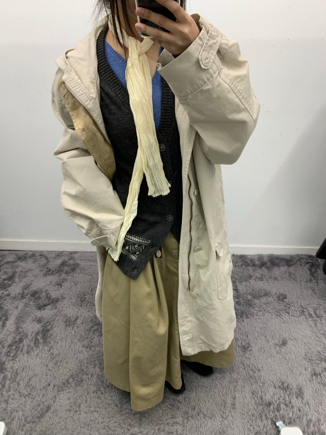 Relaxing wear 밀리터리 포켓 후드 코트 상품이미지5