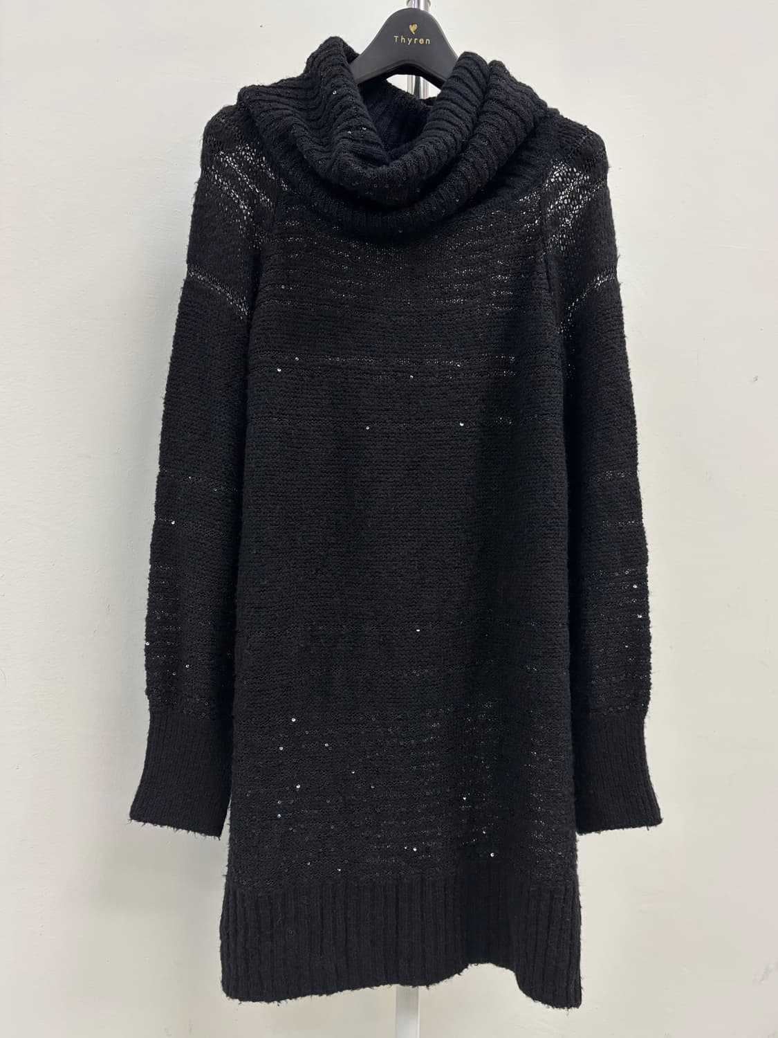 빈티지 블랙 니트 원피스 상품이미지5