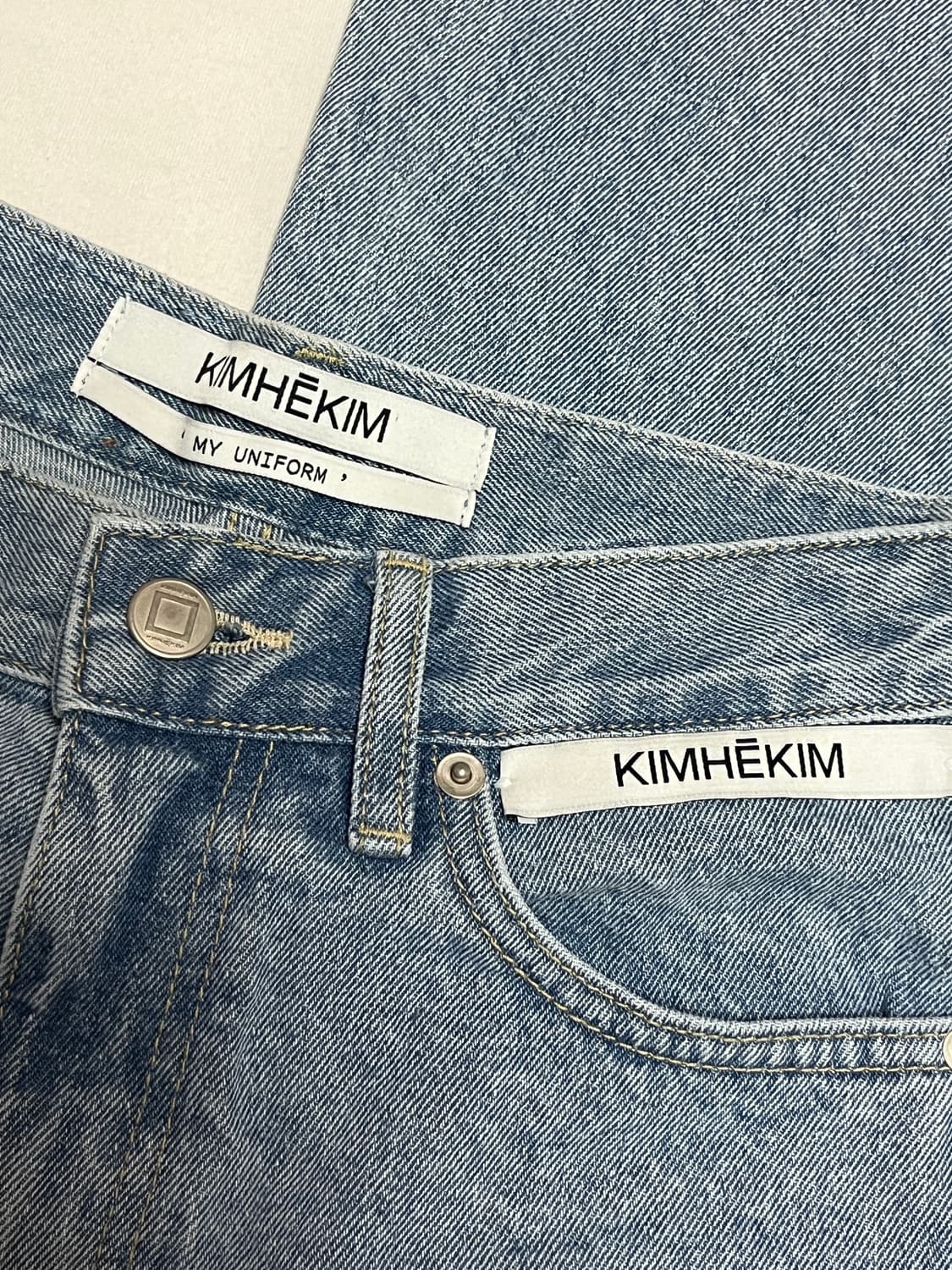 KIMHEKIM 킴해킴 하트 데님 와이드 팬츠 상품이미지5