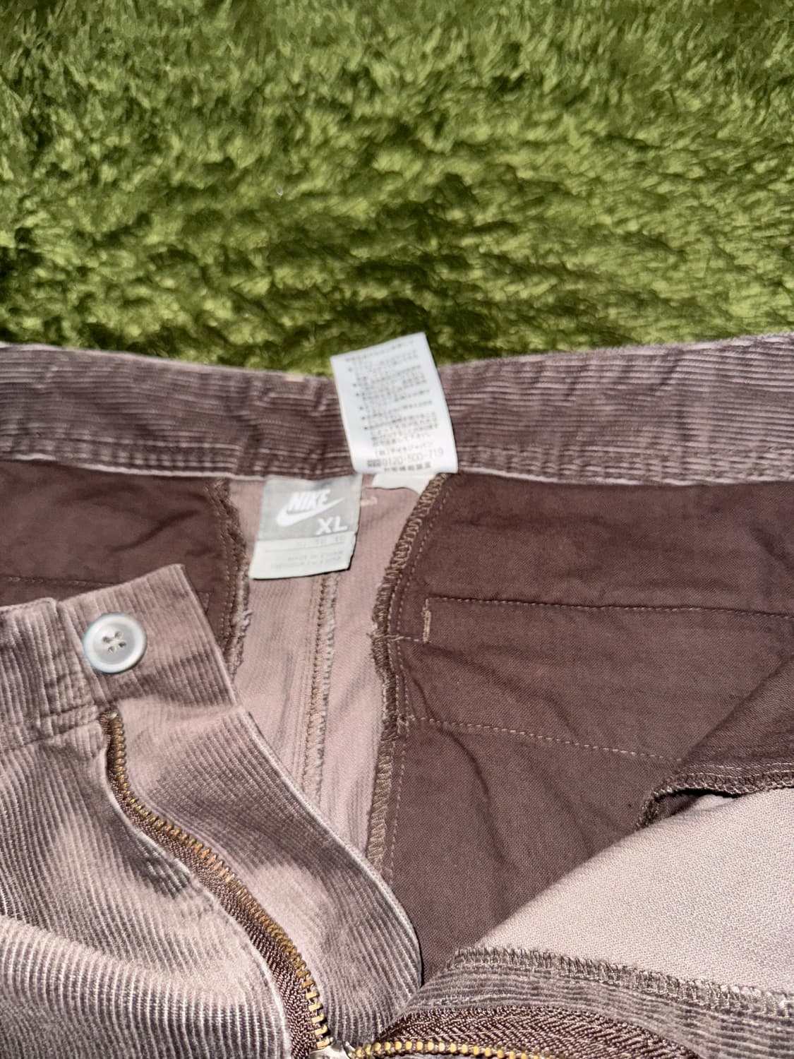 [XL] 00s 나이키 재팬 클럽 스우시 집 포켓 코듀로이 팬츠 브라운 상품이미지4